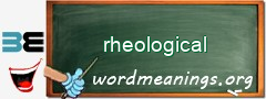 WordMeaning blackboard for rheological